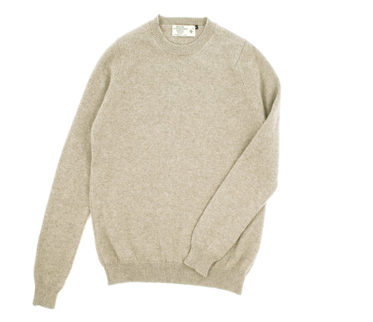 Women’s Wool Angora Blend Crew Neck in Stone