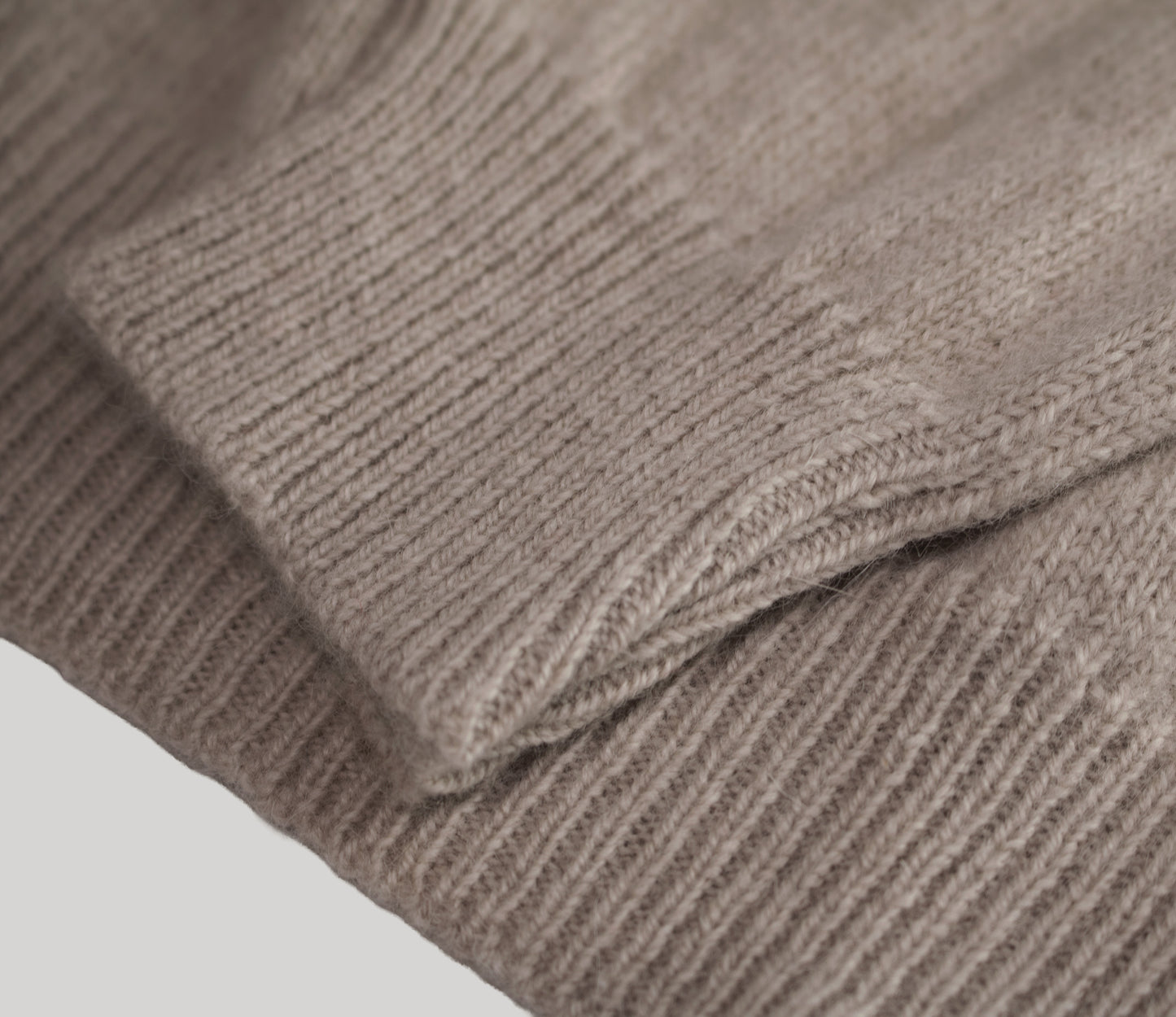 Women’s Wool Angora Blend Crew Neck in Taupe
