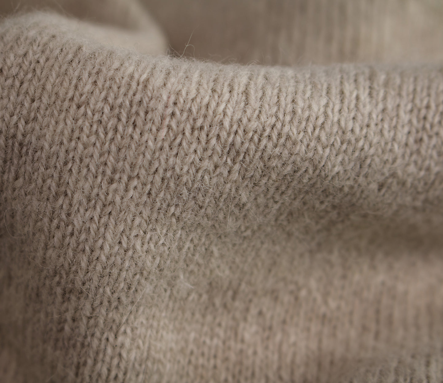 Women’s Wool Angora Blend Crew Neck in Taupe