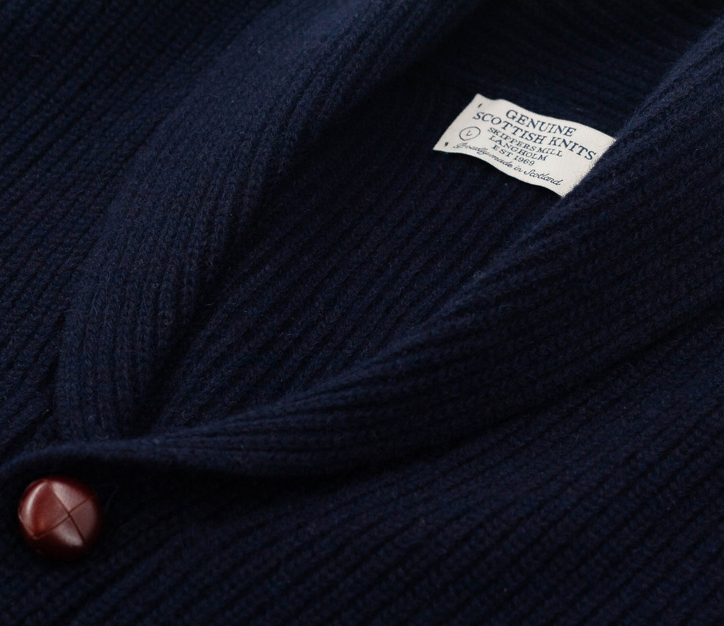 Classic Shawl Neck Cardigan in Navy