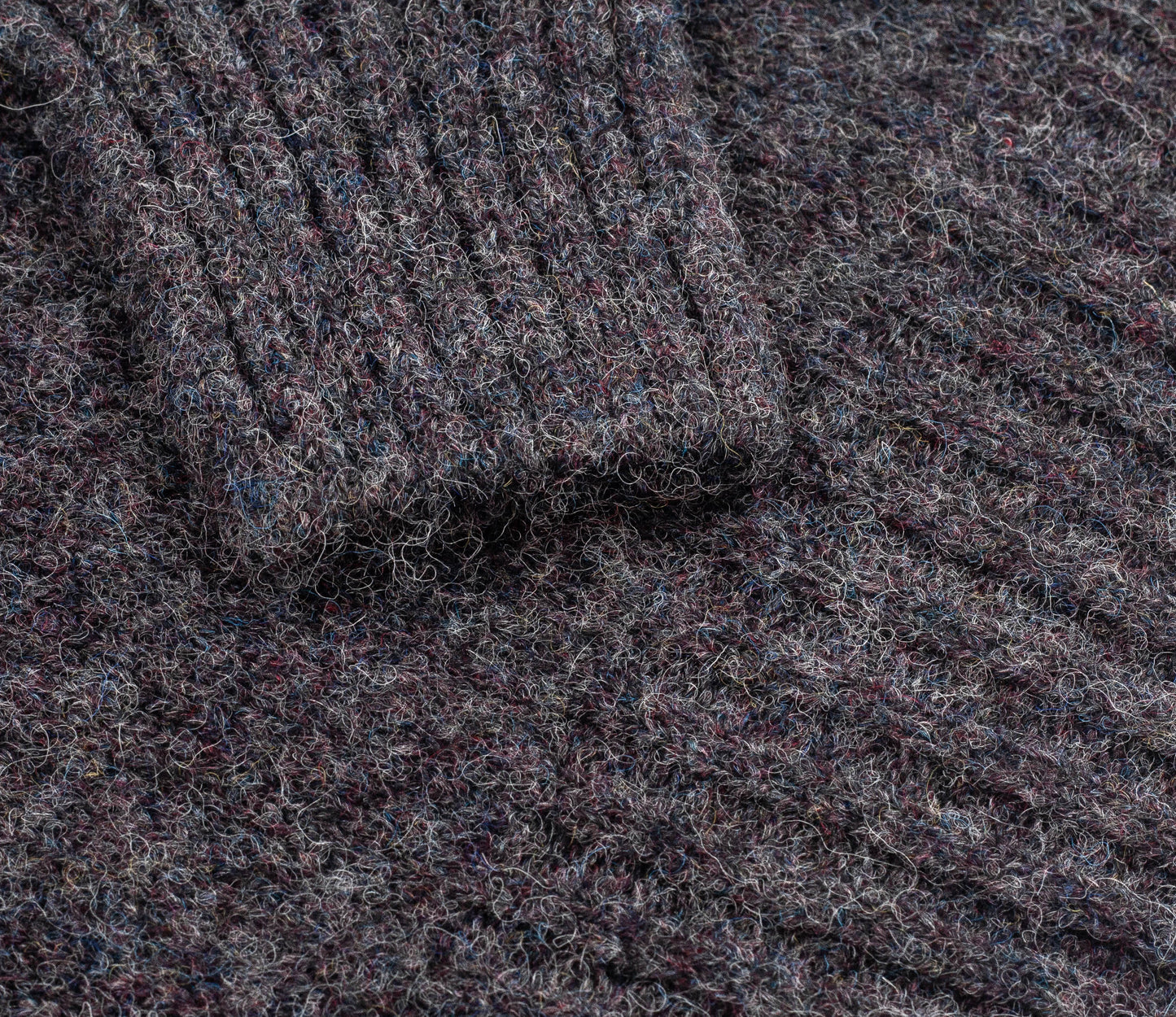 Vintage Shetland Crew Neck Jumper in Charcoal